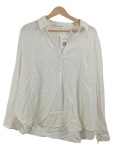 Vorschaubild 1 von Damen Bluse Weiß Gr. 44 XXL Viskose Casual Langarm Knopfleiste