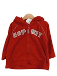 Vorschaubild 1 von Kinder Fleecejacke Rot Gr. 92 mit Kapuze Logo-Print