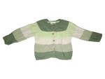 Vorschaubild 2 von Strickjacke Gr. 86 Grün Gestreift Baumwolle Casual