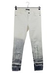 Vorschaubild 1 von Damen Jeans Straight Leg Gr. 40 Weiß Maritim Print