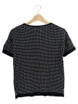 Vorschaubild 3 von Damen Pullover Kurzarm Schwarz Gepunktet Gr. 34 XS Viskose