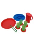 Vorschaubild 1 von mini-preludio Servierset Krug Becher Tablett Zange Retro Mehrfarbig
