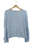 Vorschaubild 1 von Damen Pullover gestreift Langarm Blau Gr. 36 Casual Viskose