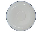 Vorschaubild 1 von Unterteller Porzellan Weiß mit blauem Rand 15 cm Klassisch