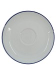 Vorschaubild 1 von Unterteller Porzellan Weiß Blauer Rand 15 cm Klassisch
