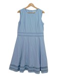 Vorschaubild 1 von Sommerkleid Damen Blau Gr. 46 Elegant Midikleid Netzdetails