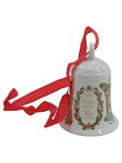 Vorschaubild 1 von Weihnachtsglocke 1998 Flößerland Keramik Weiß 8 cm