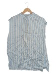 Vorschaubild 1 von Damen Bluse Gr. 42 Blau Weiß Gestreift Ärmellos Viskose