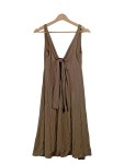 Vorschaubild 1 von Damen Sommerkleid Midikleid Braun Gr. 38 M Ring-Detail Casual