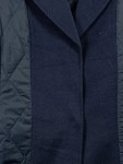 Vorschaubild 3 von Steppmantel Damen Blau Gr. 42/XL Leinen Polyester Uni Klassisch Alltag