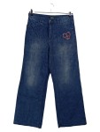 Vorschaubild 1 von Damen Cordhose Blau Gr. 44 Herz Stickerei Casual