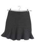 Vorschaubild 1 von Damen A-Linienrock Grau Gr. 34 XS Minirock Rüschen
