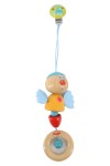 Vorschaubild 1 von Baby Rassel Holz Mehrfarbig Engel Greifling Kinderwagenkette Clip