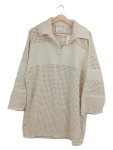 Vorschaubild 1 von Damen Pullover Beige Gr. 36 S Lochmuster Knopfleiste Casual
