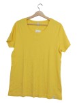 Vorschaubild 1 von Damen T-Shirt Basic Kurzarm Gelb Gr. 46 3XL 100% Baumwolle