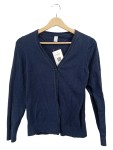 Vorschaubild 1 von Damen Strickjacke Cardigan Blau Gr. 38 M Basic Baumwollmix