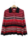 Vorschaubild 1 von Damen Pullover Gr. 44 XXL Rot Gestreift Kragen Knopfleiste Modal