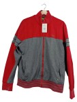 Vorschaubild 1 von Herren Sweatjacke Gr. 52 XL Rot Grau Stickerei Sportlich