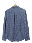 Vorschaubild 4 von Herren Freizeithemd Gr. 48 M Blau Kariert Langarm Baumwolle