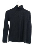 Vorschaubild 1 von Damen Pullover Rollkragen Rippstrick Schwarz Gr. 38 M