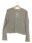 Vorschaubild 1 von Damen Pullover Strickpullover Beige Lochmuster Gr. 36 S Viskose Casual