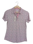 Vorschaubild 1 von Damen Poloshirt Gr. 34 XS Mehrfarbig Blumenmuster Sportlich Kurzarm