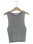 Vorschaubild 1 von Damen Pullunder Gr. 36 S Silber Glitzer Rippstrick Glamourös