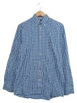 Vorschaubild 1 von Herren Freizeithemd Kariert Blau Weiß Langarm Button-Down Gr. 46 S