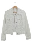Vorschaubild 1 von Damen Jeansjacke Weiß Gr. 36 S Fransen Casual