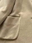 Vorschaubild 2 von Wollmantel Damen Beige Gr. 38/M Wolle Uni Klassisch Langarm Business