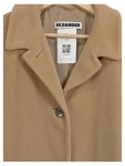 Vorschaubild 1 von Wollmantel Damen Beige Gr. 38/M Wolle Uni Klassisch Langarm Business