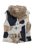 Vorschaubild 1 von Damen Fellweste Gr. 38, M Mehrfarbig Animal-Print Baumwolle