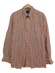 Vorschaubild 1 von Herren Freizeithemd Kariert Orange Langarm Gr. 54 XXL