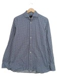 Vorschaubild 1 von Herren Business Hemd Blau Geometrisches Muster Gr. 40 Langarm