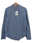 Vorschaubild 1 von Herren Freizeithemd Gr. 48 M Blau Kariert Langarm Baumwolle