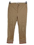 Vorschaubild 1 von Damen Jogginghose Stoffhose Beige Gr. 42 Reißverschluss Bündchen