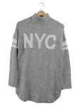 Vorschaubild 1 von FBSISTER Damen Pullover Grau Gr. 38, M Casual NYC Schriftzug