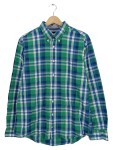 Vorschaubild 1 von Freizeithemd Herren Gr. 50 L Grün Kariert Langarm Button-Down