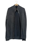 Vorschaubild 1 von Herren Strickjacke Grau Gr. 50 L Cotton Merino Knopfleiste