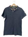 Vorschaubild 1 von Herren Poloshirt Slim Fit Blau Meliert Gr. 48 M Kurzarm