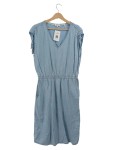 Vorschaubild 1 von Sommerkleid Damen Blau Gestreift Gr. 36 S Lyocell Freizeitkleid
