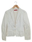 Vorschaubild 1 von Damen Blazer Gr. 34 XS Weiß Baumwolle Business Klassisch