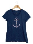 Vorschaubild 1 von Damen T-Shirt Blau Gr. 38 M Maritim Anker Pailletten