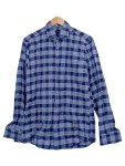 Vorschaubild 1 von Herren Freizeithemd Blau Kariert Gr. 40 M Langarm Casual