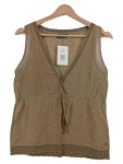 Vorschaubild 1 von Anastacia Top Braun Gr. 38 M Spitze Schleife V-Ausschnitt