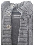 Vorschaubild 3 von Strickjacke Herren Gr. 50/M Grau Baumwolle Wolle Merino Uni Casual