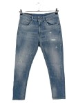 Vorschaubild 1 von Damen Jeans Straight Leg Blau Gr. 27 W27 Used Look Destroyed