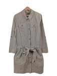 Vorschaubild 1 von Damen Hemdblusenkleid Beige Gr. 42 XL Baumwolle Casual