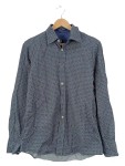 Vorschaubild 1 von Herren Business Hemd Langarm Blau Grafisch Gr. 50 L