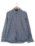 Vorschaubild 1 von Herren Freizeithemd Blau Kariert Gr. 50 L Langarm Baumwolle